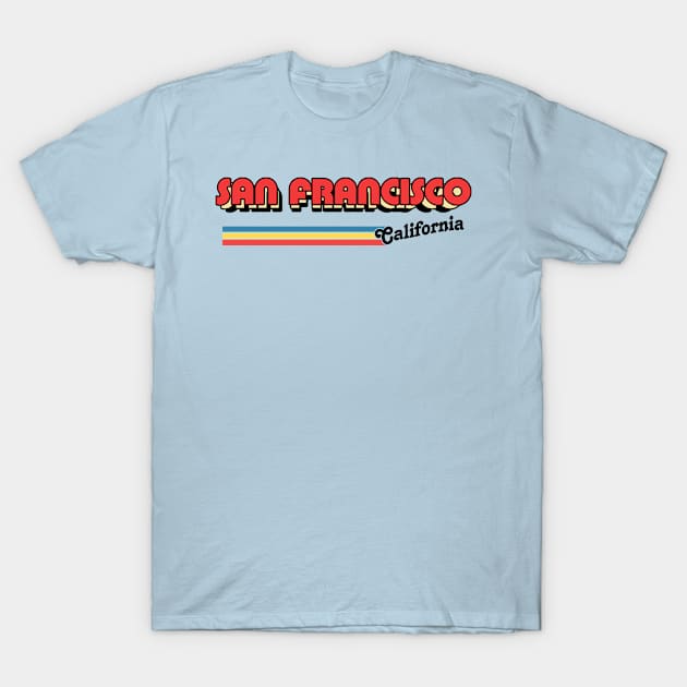 San Francisco \/\/ Retro Style Typography Design T-Shirt by DankFutura